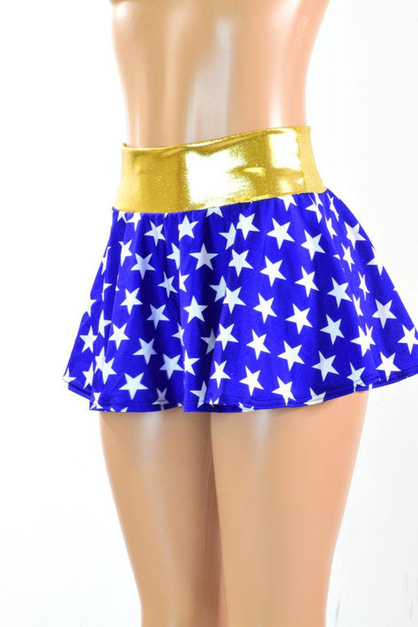 Blue & White Star Circle Skirt | Coquetry Clothing