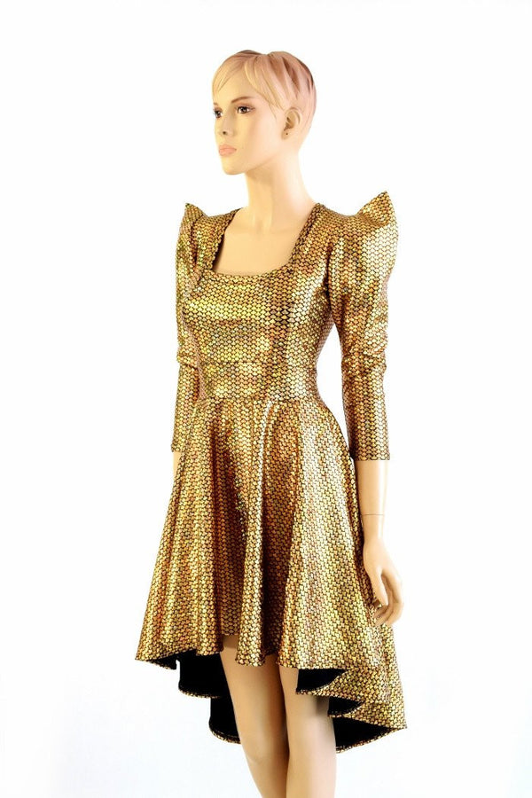 keeps getting better gold skater dress