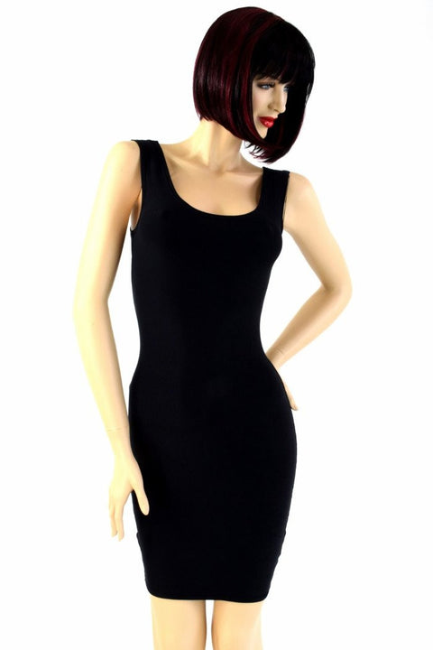 Black Mystique Half Sleeve Wiggle Dress