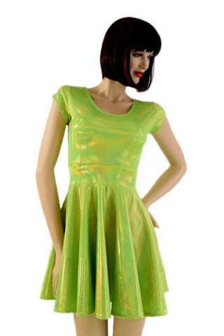 lime green skater dress