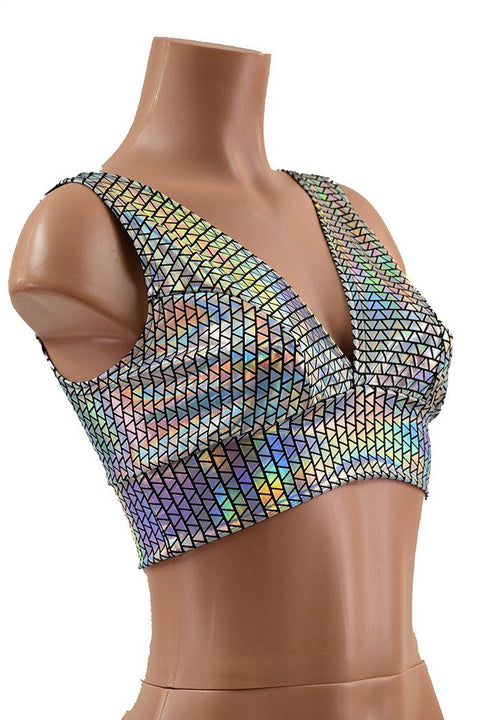 Cotton Candy Holographic Starlette Bralette