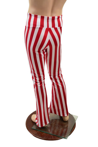 mens red and white striped pants