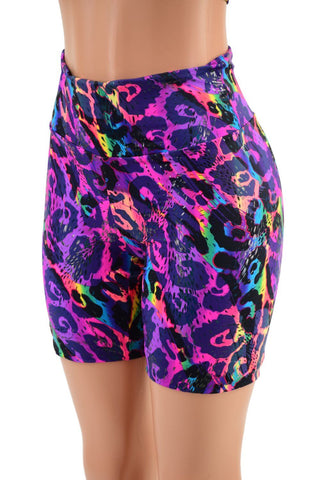 pink leopard bike shorts