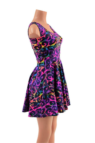 rainbow leopard dress