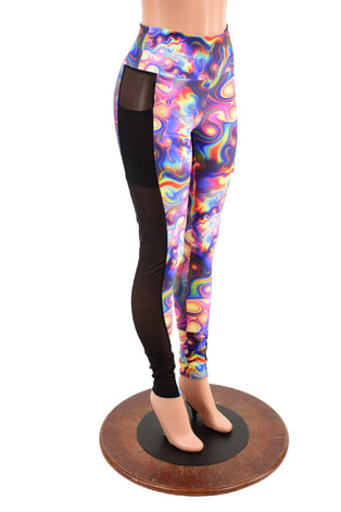 Purple Velvet High Waist Leggings