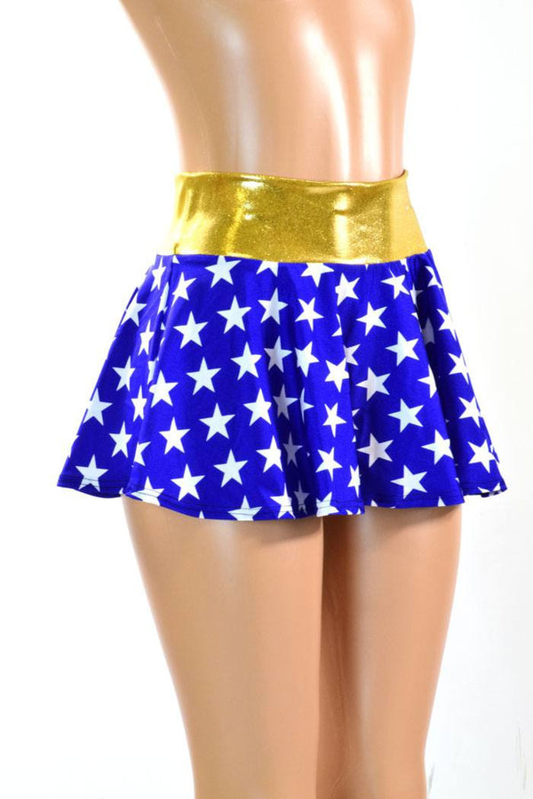 Blue & White Star Circle Skirt | Coquetry Clothing