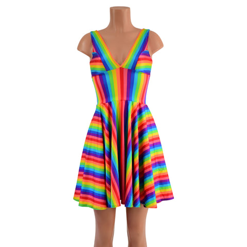 Heartbeat Rainbow Skater Dress for Pride