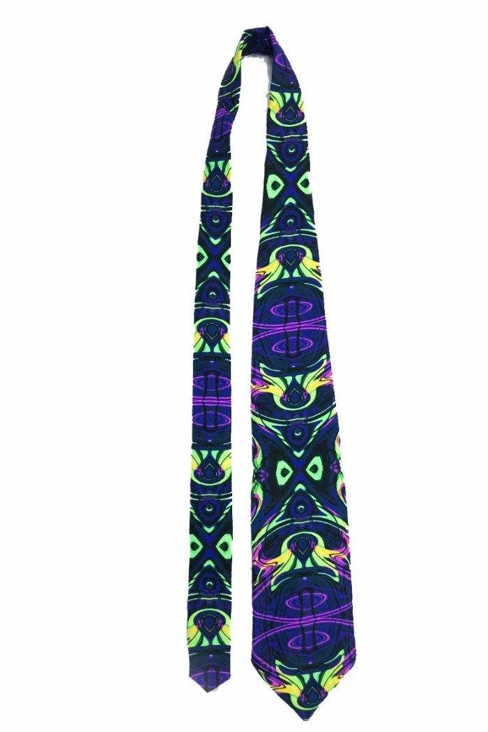 Neon Melt UV Glow Necktie | Coquetry Clothing
