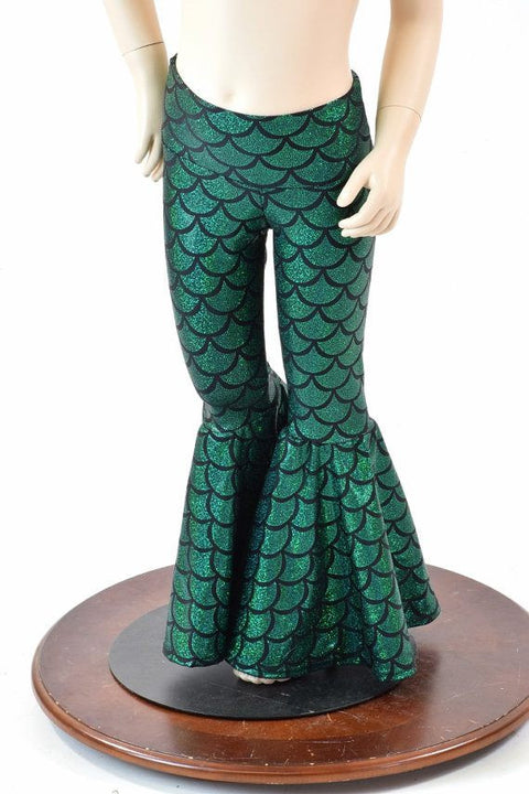 Green Mid Rise Mermaid Leggings