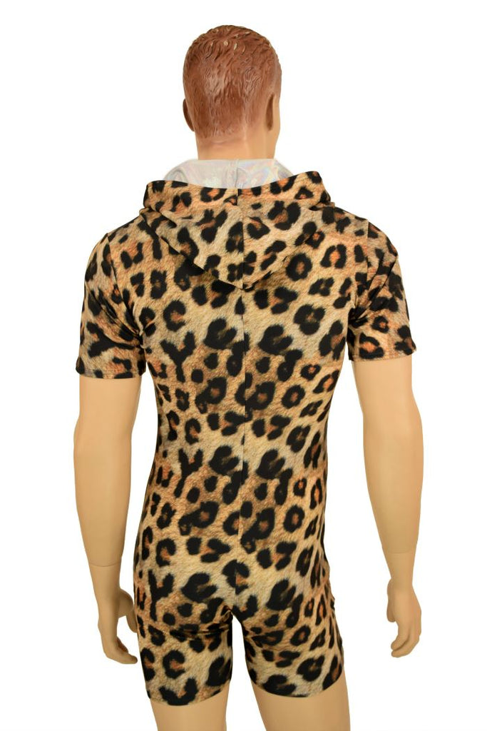 Mens Zipper Front Leopard Romper – Coquetry Clothing