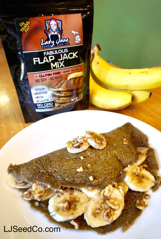 Crepe Stuffed Pancakes made with Lady Jane fabulous flap jack mix