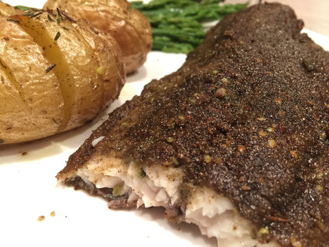 Pan Fried Catfish with potatoes 