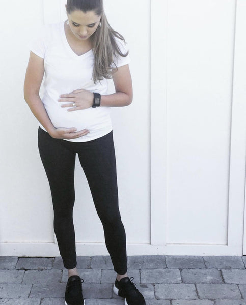 maternity leggings with built-in belly support