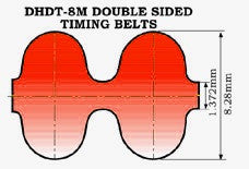  D8M  Double Sided Timing Belt 