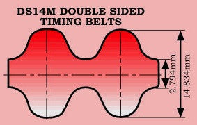  DS14M  Double Sided Timing Belt 