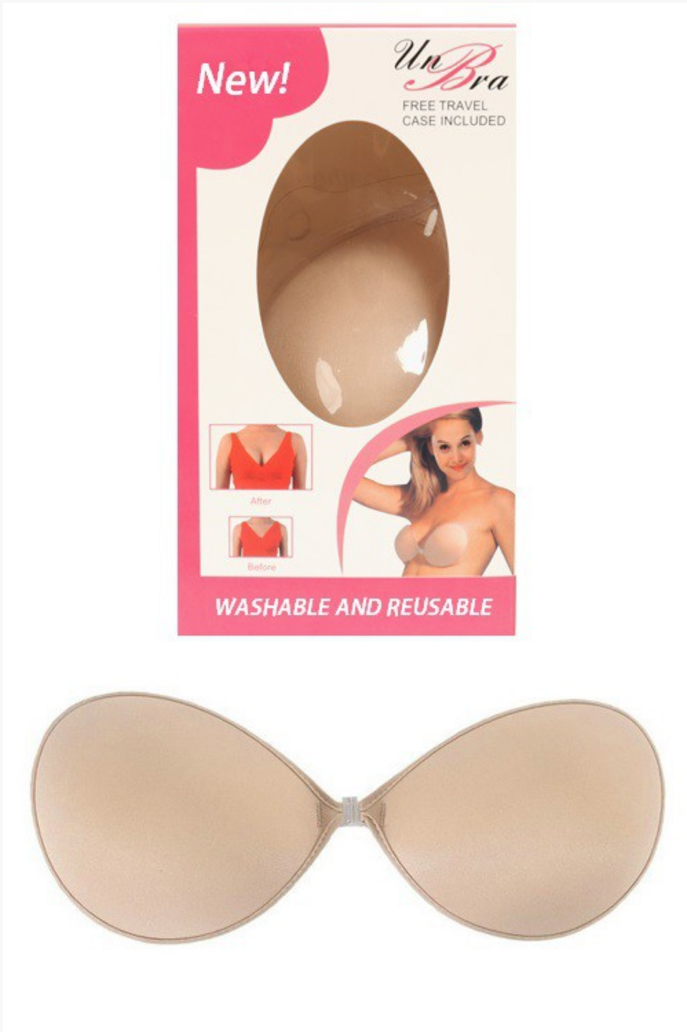 clear sticky bra