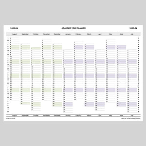 Academic Year Planner 2023-24 Printable A4 Or A3 – Infozio