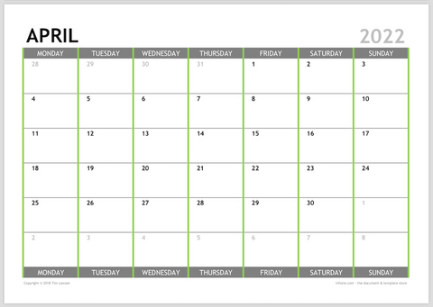 planner a4 printable calendars