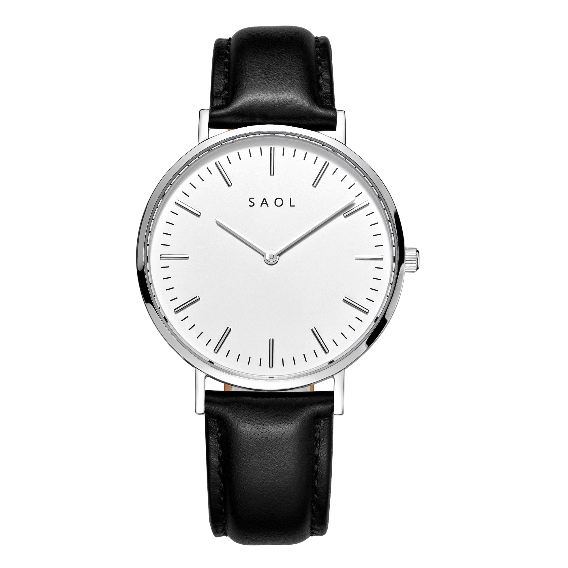 VACHETTA LEATHER STRAP BLACK/WHITE – Escudo Watches