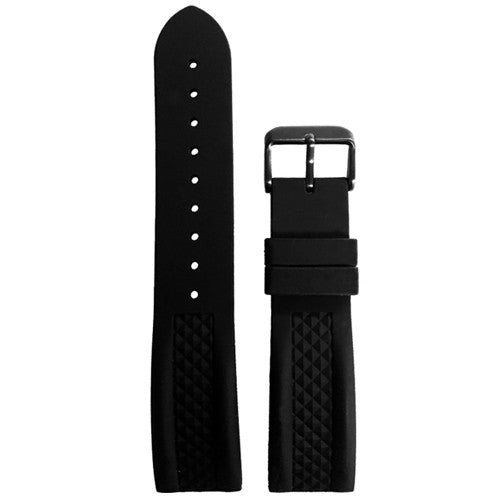 Black Silicone Rubber Watch Strap (22 MM Only) – Trintec Industries Inc.