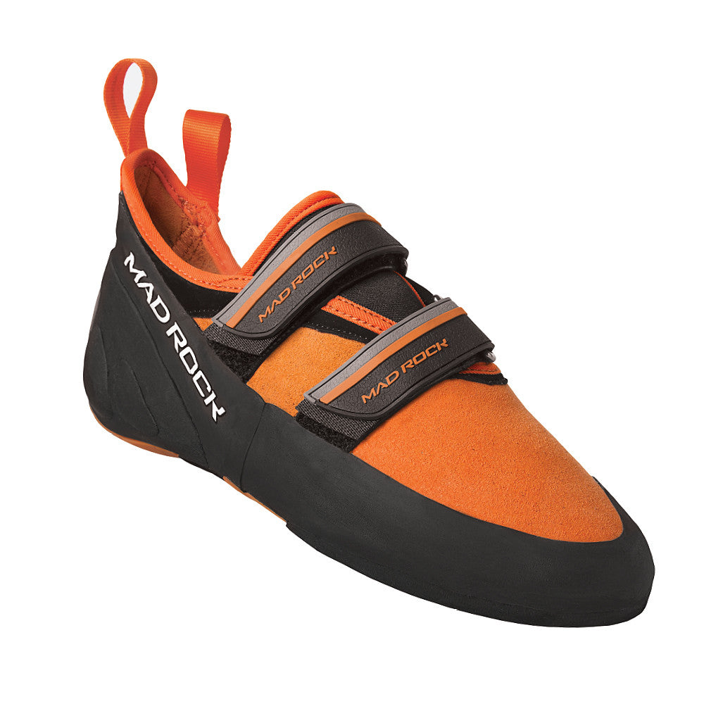 orange climbing shoes