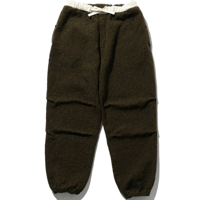 Beams plus Gym pants wide camo print flee Olive - GRADUATE STORE