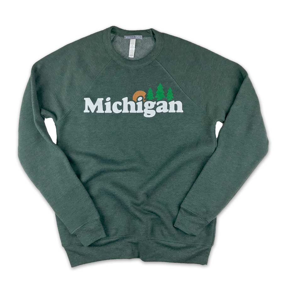 women's michigan crewneck