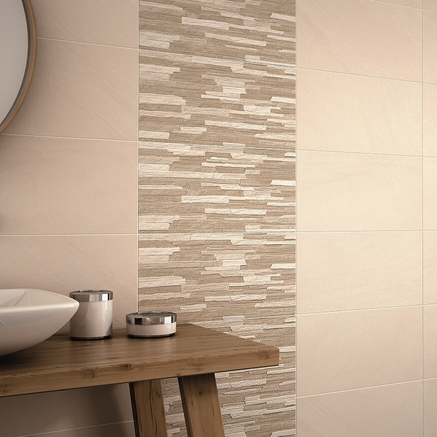 Anchorage Cream Wall And Floor Tiles For A Modern Bathroom Look