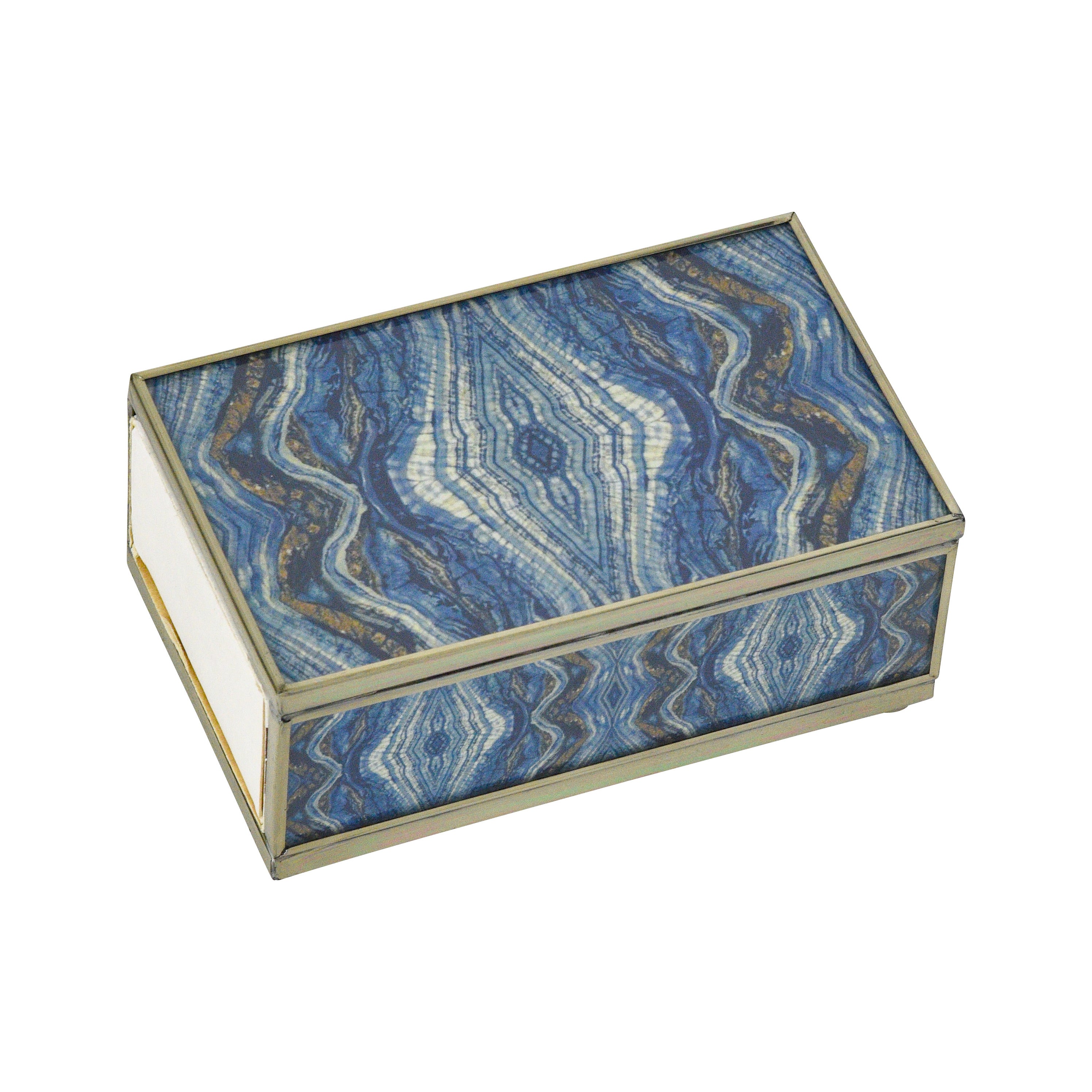 Blue Quartz Matchbox Cover - JM Piers