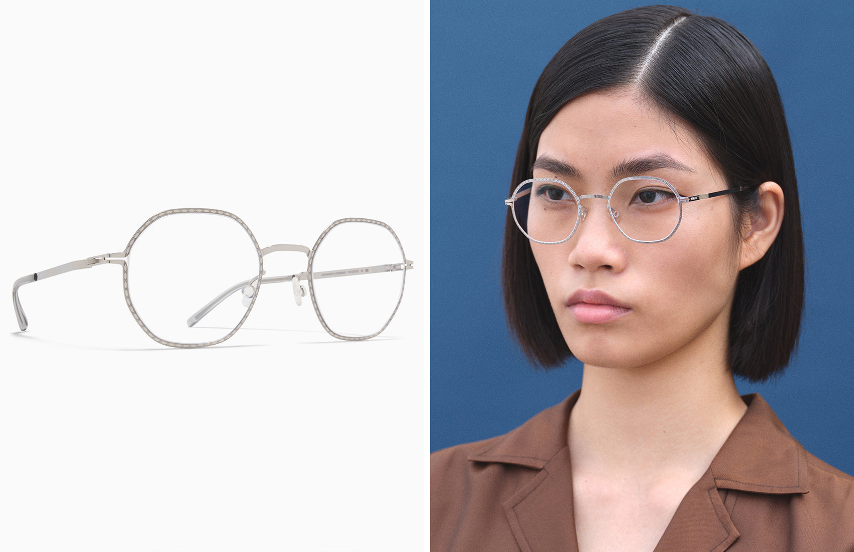 MYKITA | Auri Eyeglasses in Shiny Silver