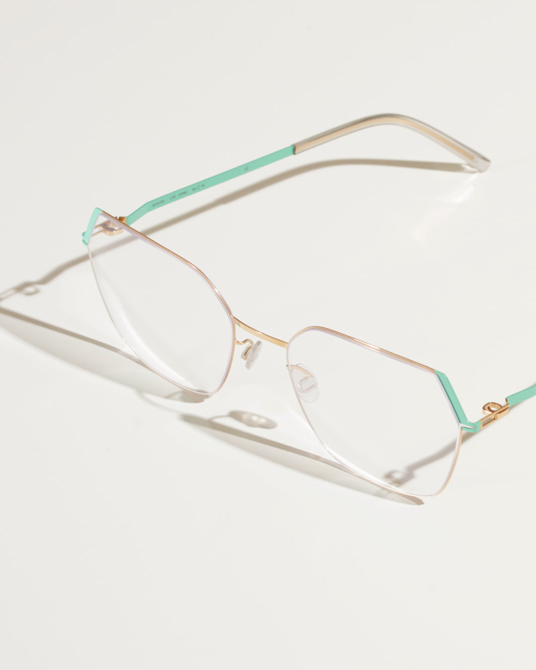 MYKITA | Stine Eyeglasses in Champagne Gold/Jade Green