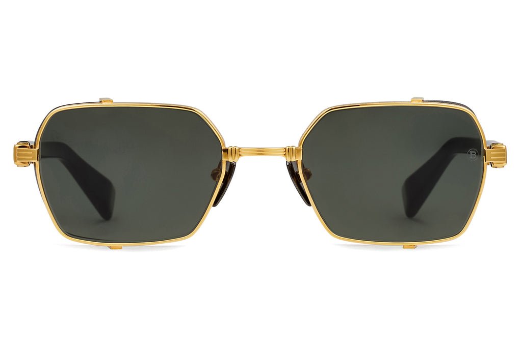 Balmain Imperial Acetate & Titanium Rectangle Sunglasses, Amb-Gld, Women's, Sunglasses Square Sunglasses