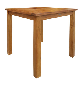 Teak Wood Seville Outdoor Patio Counter Height Bistro Table - 27 inch ...