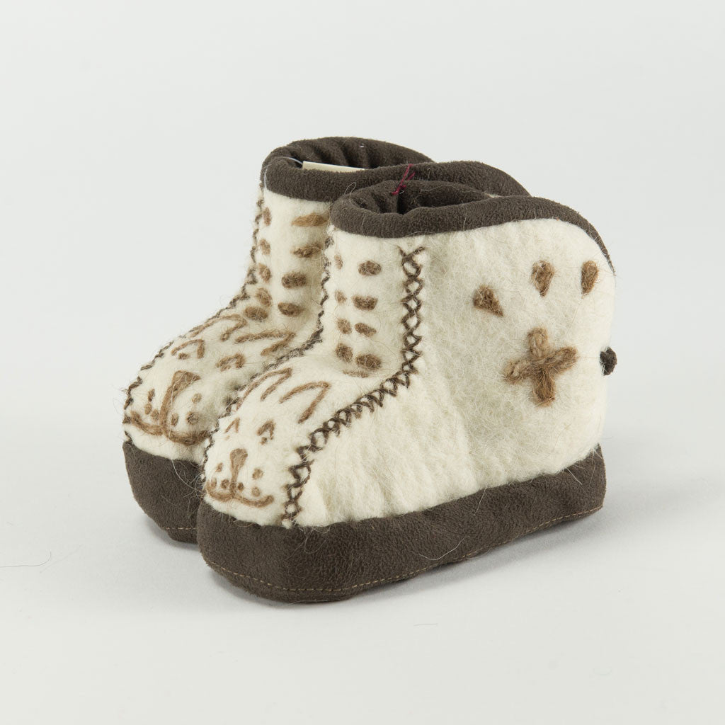 Snow Leopard Face Booties – Snow 