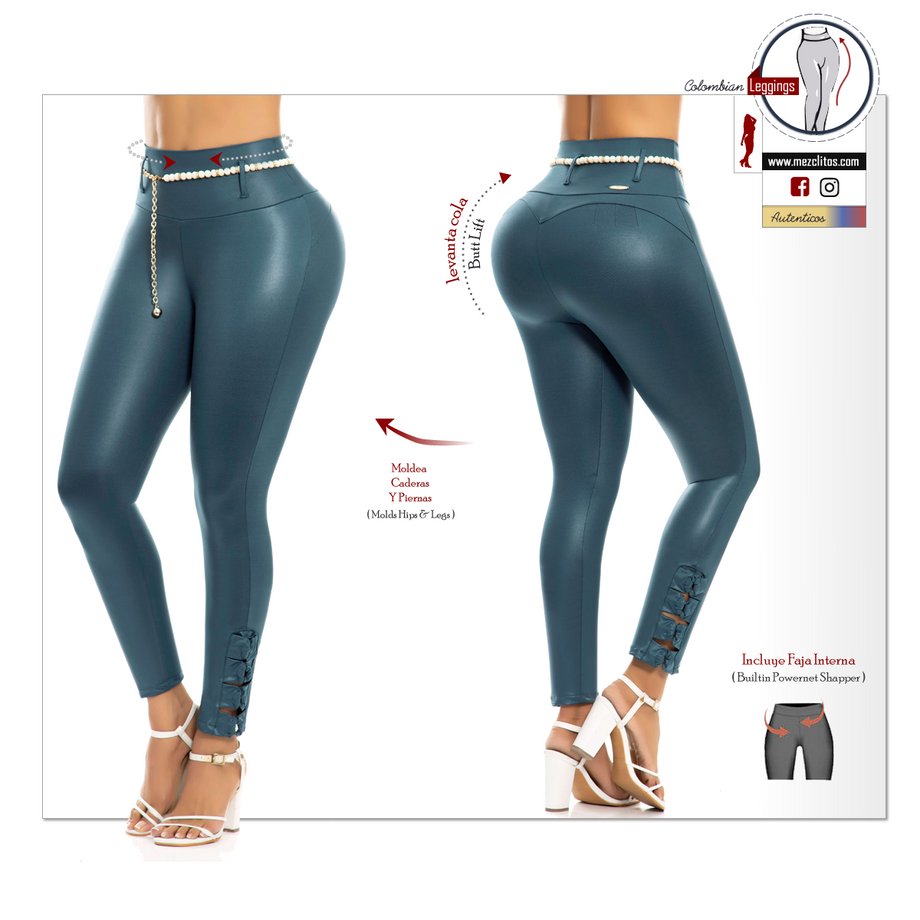 Leggings Colombianos con Faja Interna y Powernet 6006-2