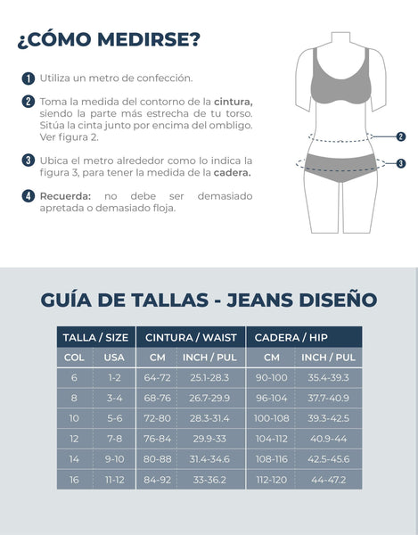 Jeans Size Chart W – Mezclitos