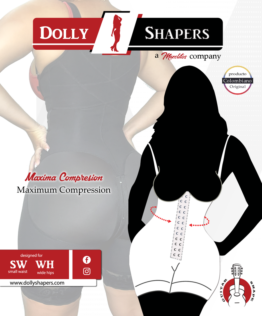 Bling Shapers 553 w/ Bra Faja - Guistar Shape - Small Waist, Large Hip –  Mezclitos