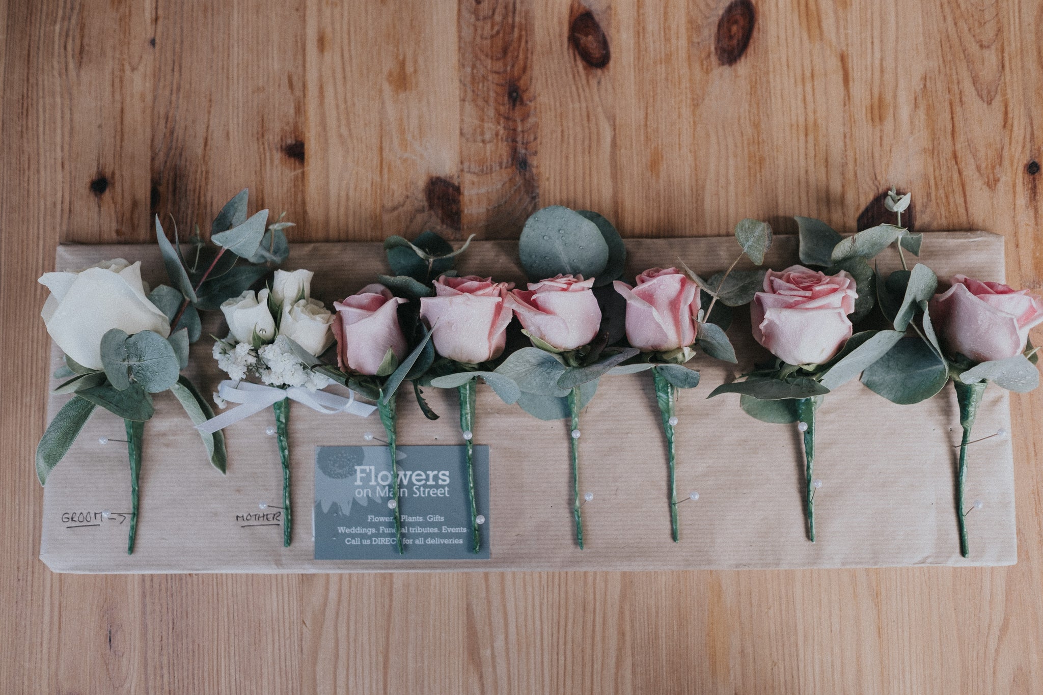 Rose Wedding Buttonholes Swancar Farm Nottingham