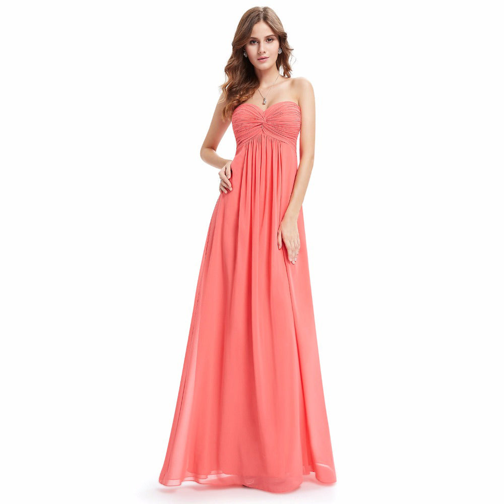 coral prom dresses long