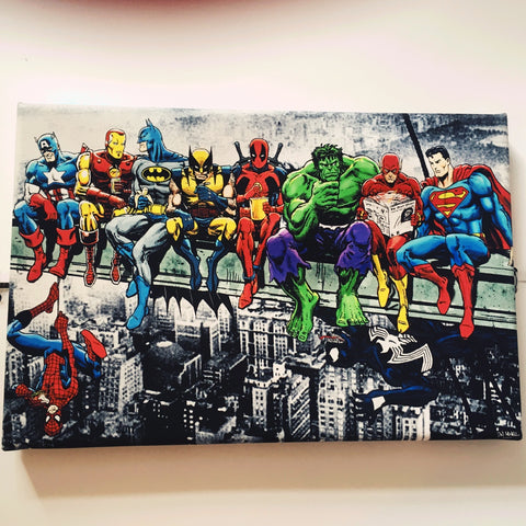 1. Paint Your Superhero on Canvas