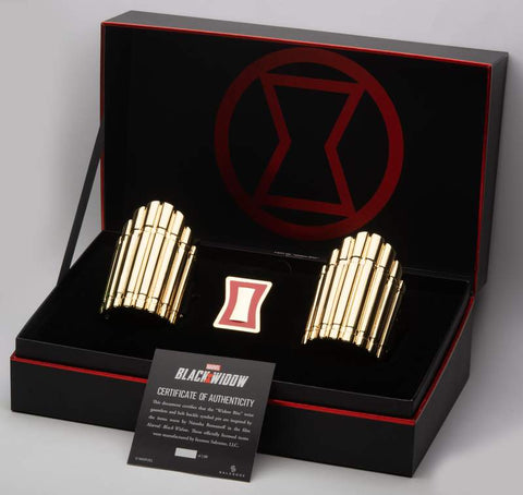 Marvel Black Widow Light-Up L.E.D. Bracelets and Belt Pin Replica Box Set