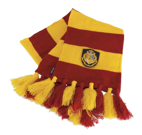 HARRY POTTER HOGWARTS MAROON & YELLOW KNIT SCARF COSTUME ACCESSORY