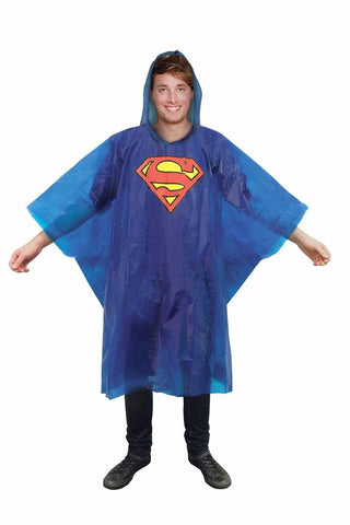 5. DC Comics Superman Hooded Rain Poncho