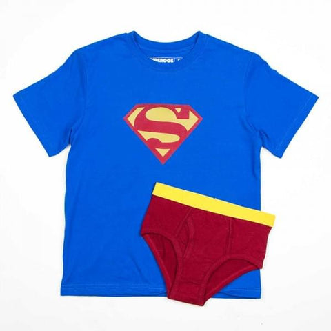 7. DC Comics Superman Boy's Shirt/Underwear Underoos Set