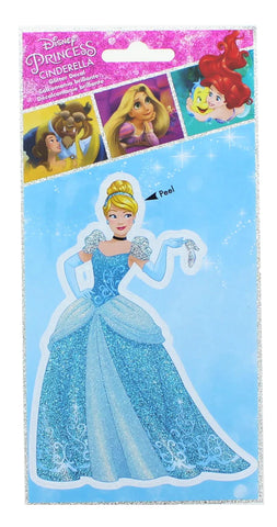 DISNEY PRINCESS CINDERELLA 4 X 8 INCH GLITTER DECAL