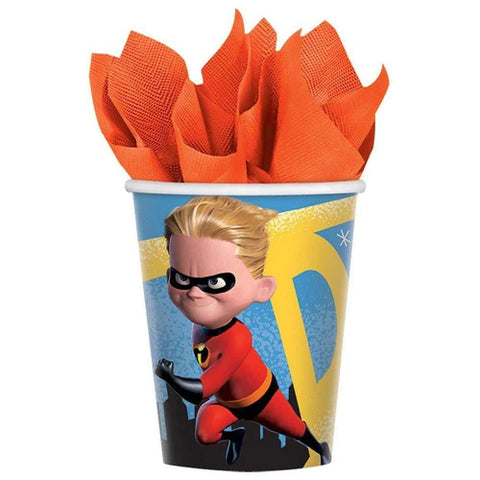 DINEY/PIXAR INCREDIBLES 2 9OZ PAPER PARTY CUPS, 8-PACK