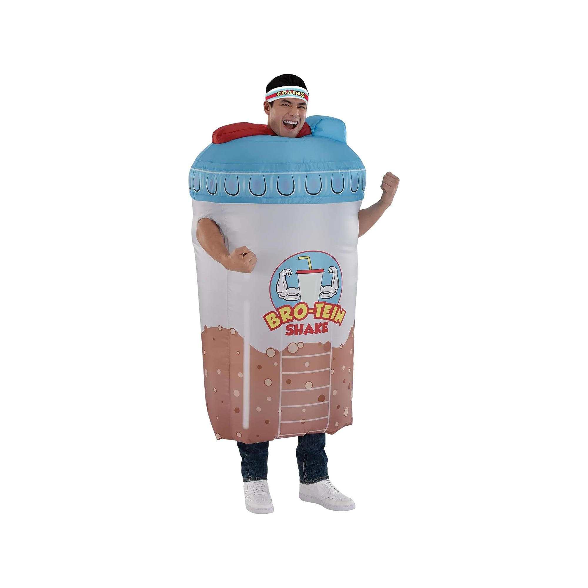 Inflatable Bro-Tein Shake Adult Costume , One Size