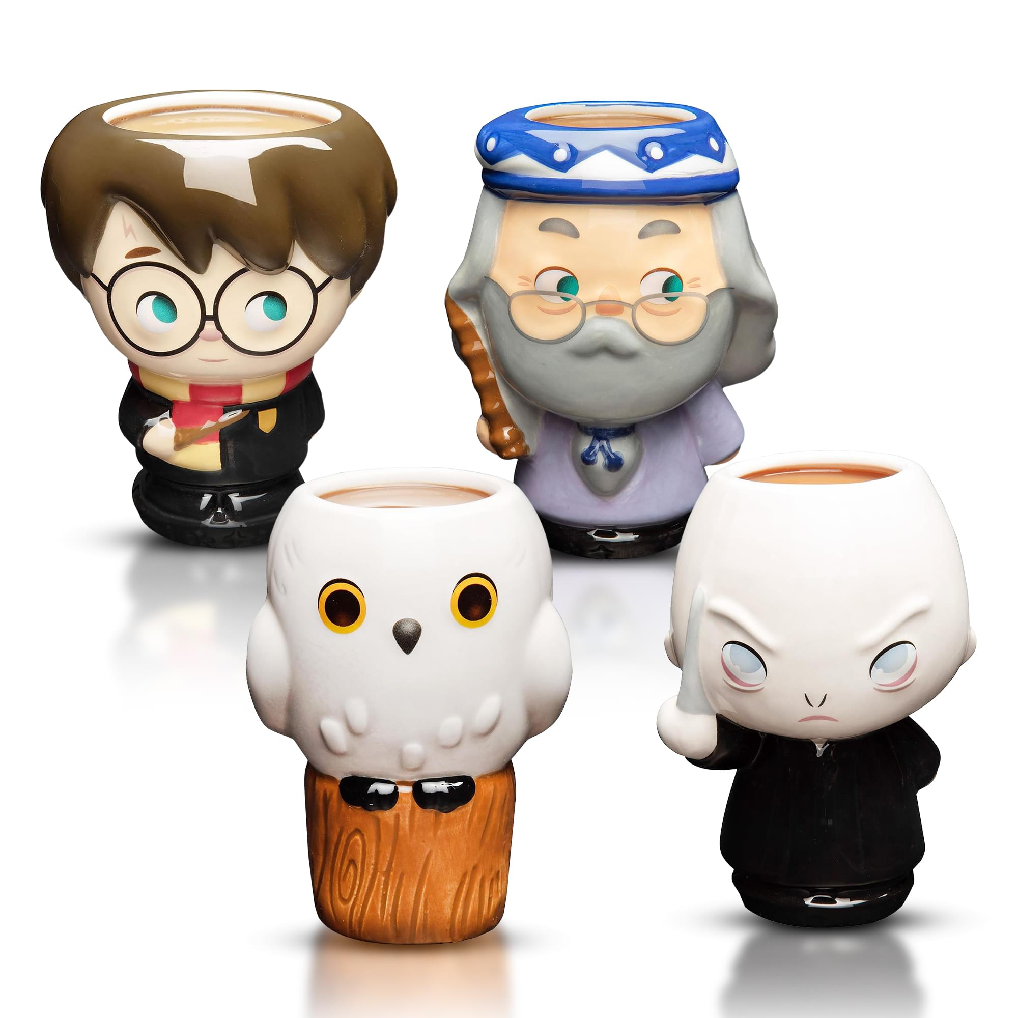 Geeki Tiki Harry Potter Cupful Of Cute Ceramic Mug Set Of 4