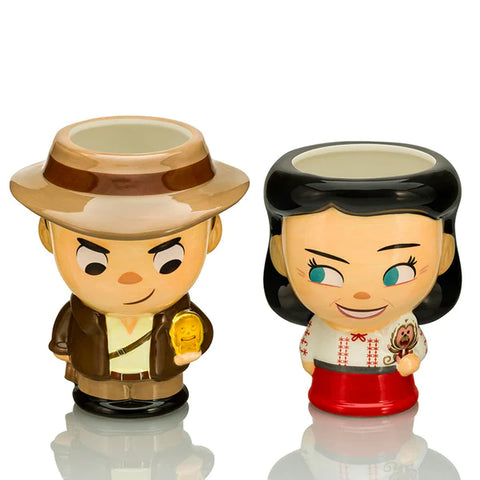 INDIANA JONES & MARION RAVENWOOD LIMITED EDITION 18-21OZ CUPFUL OF CUTE MUG SET