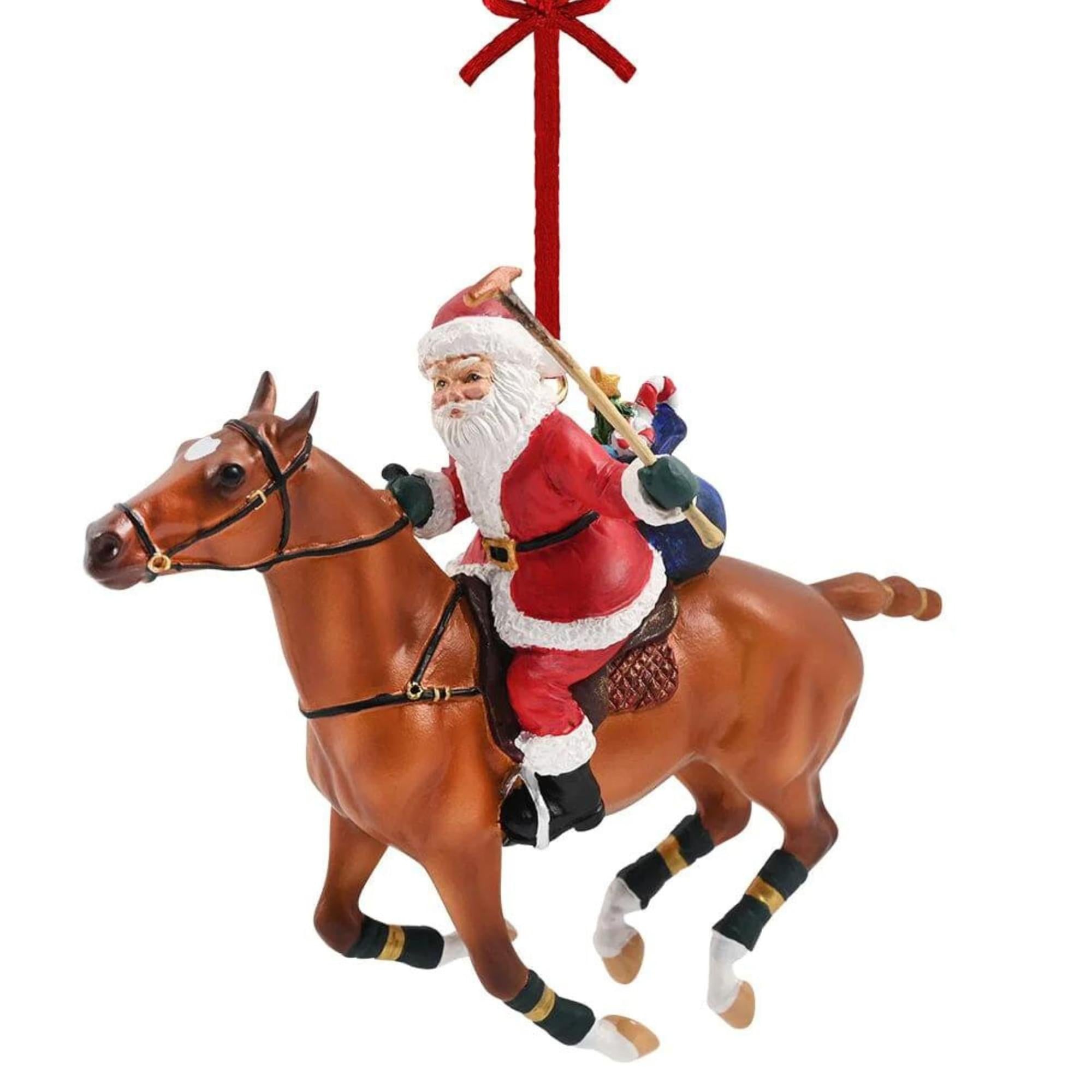 Breyer 2023 Santa Holiday Ornament , Polo Playing Santa